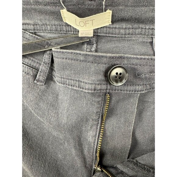 Loft Women's Denim Skinny Jeans Flat Front Coin Pockets Blue Size 4 Petite - Picture 2 of 8